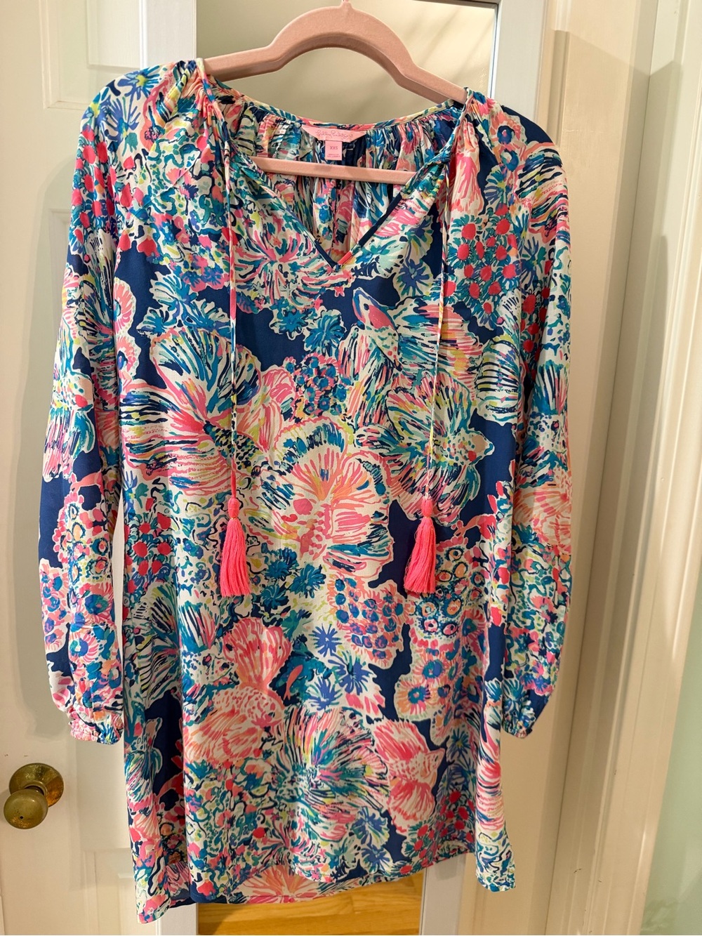 Lilly Pulitzer Willa Tunic Dress - Indigo Gypsea Print XXS